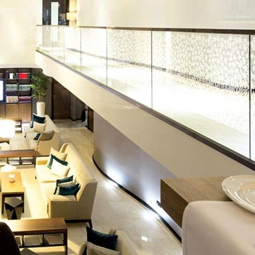 Glass decorative film - FLORIS - SolarScreen International - PET / adhesive / high-resistance