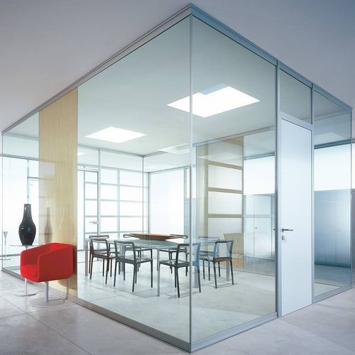 Removable partition - UNICA R - DIVILUX - glass / commercial / for offices