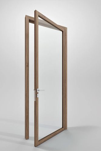 Interior door - SINGLE - DIVILUX - oak / walnut / glass