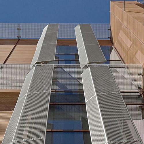 Aluminum solar shading - PRESS-LOCKED - JK TECHNIC - wire mesh / stainless steel / for facade