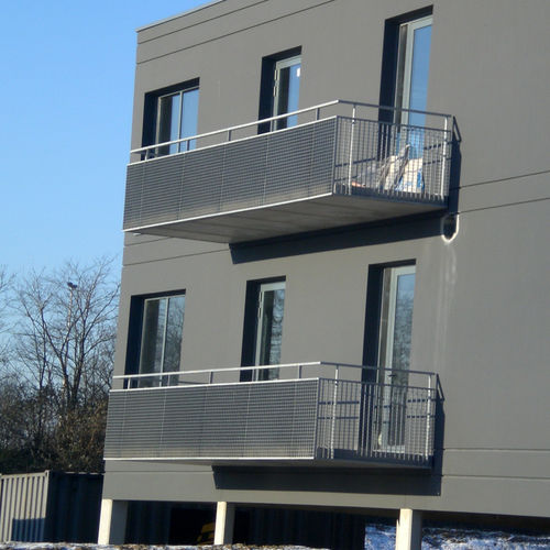 Galvanised steel railing - PRESS-LOCKED - JK TECHNIC - wire mesh / outdoor / for stair