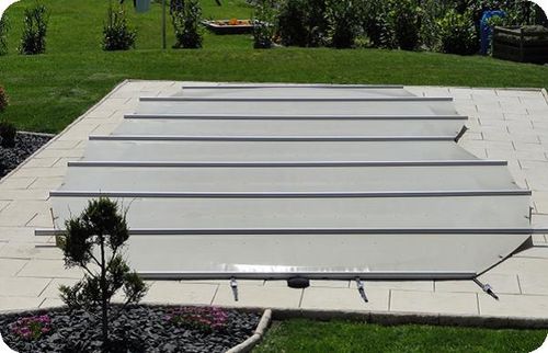 Swimming pool cover with rods - POOLGARD EVOLUTION - Favaretti - security / winter