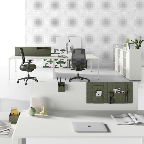 Open space desk - COLOR - UFFICIO DESIGN ITALIA - free-standing / 4 person / contemporary