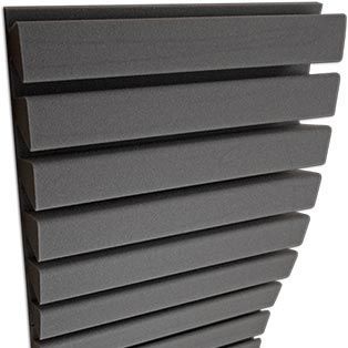 Ceiling acoustic panel - STRIPESORB ARC® - Jocavi - Acoustic Panels, Lda - for wall / melamine / square