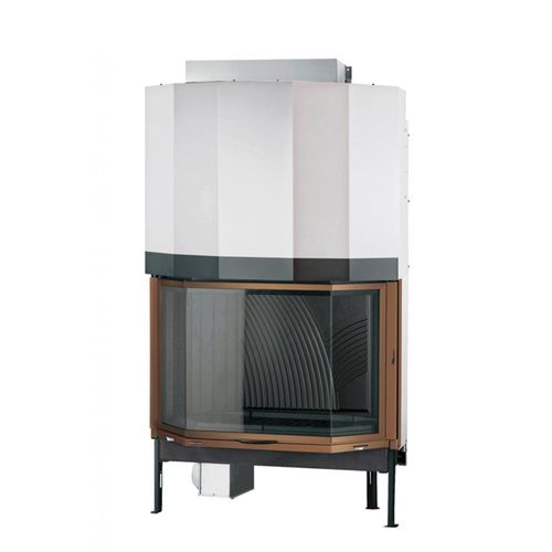Closed wood hearth - 5102 ELB A - Richard le Droff - 1-sided / cast iron
