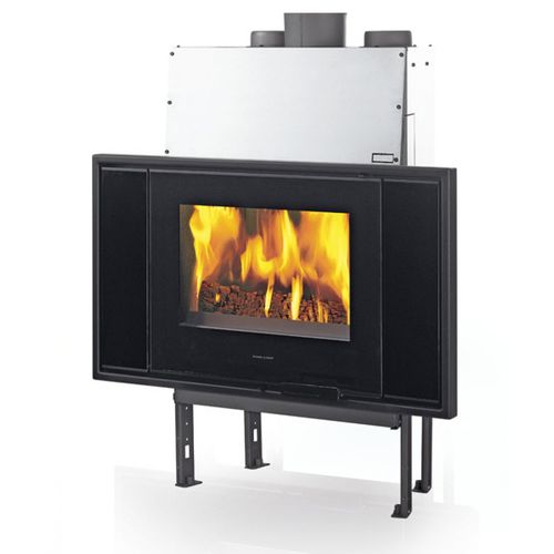 Closed wood hearth - 7800 L - Richard le Droff - 1-sided / steel