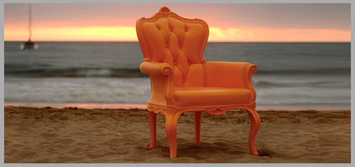 New Baroque design armchair - 770-P - POL ART - plastic / garden