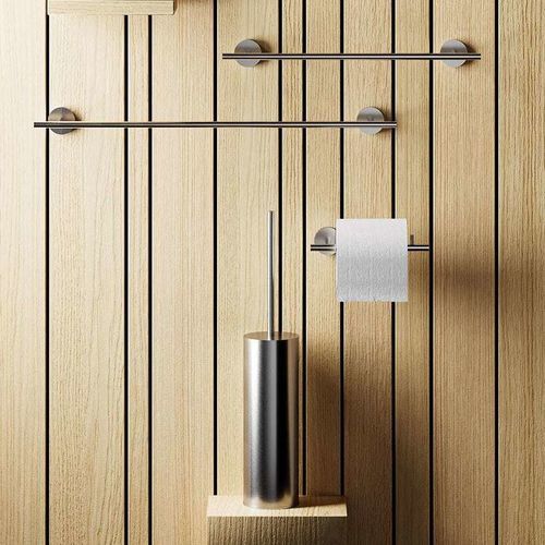 Stainless steel 316L toilet brush holder - AB103 E - AQUAelite® - freestanding / satin / bathroom