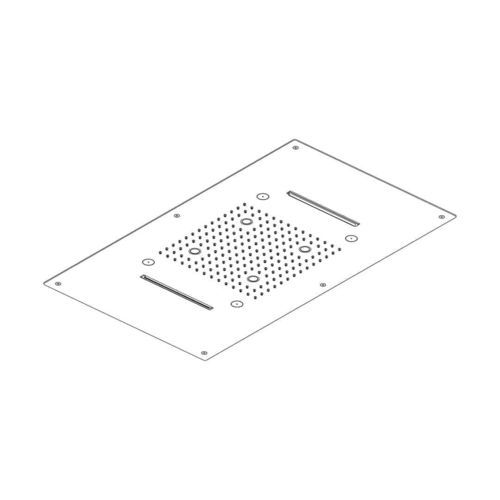Ceiling-mounted shower head - a supp - AQUAelite® - rectangular / rain / with chromotherapy