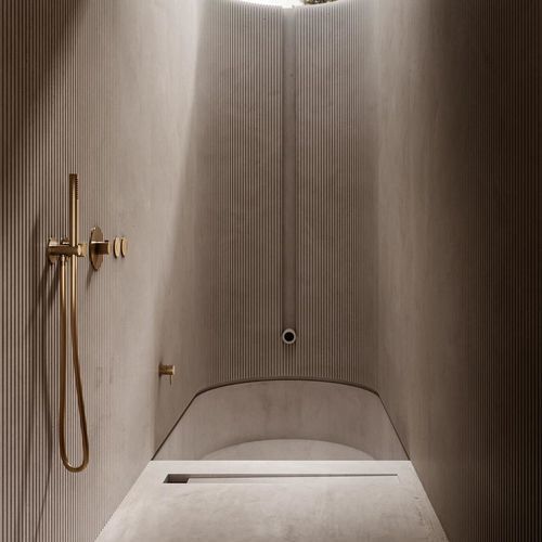 Wall-mounted shower set - SD004 L - AQUAelite® - Pop Art design / with hand shower