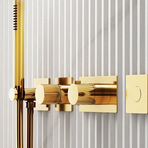 Mechanical thermostatic valve - RU150 B - AQUAelite® - manual / for shower / recessed wall