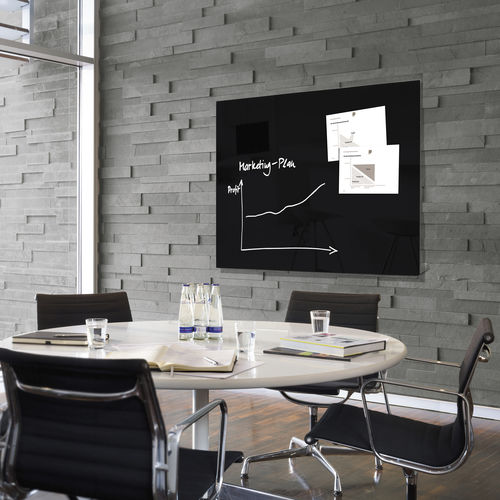 board GL210 SIGEL GmbH black / wallmounted / glass