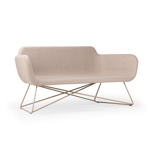Contemporary sofa - SLIGHT - True Design srl - fabric / foam / gray