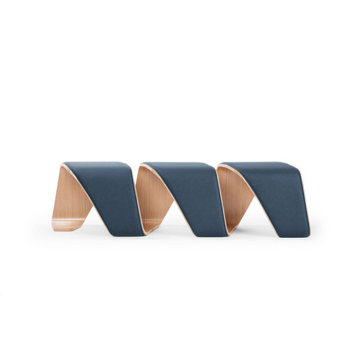 Modular upholstered bench - DNA - True Design srl - original design / fabric / leather