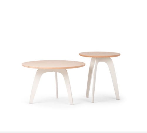 Contemporary coffee table - MILLEPIEDI - True Design srl - wooden / metal base / round