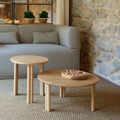 Contemporary coffee table - SILVESTRO - True Design srl - wooden / wooden base / round