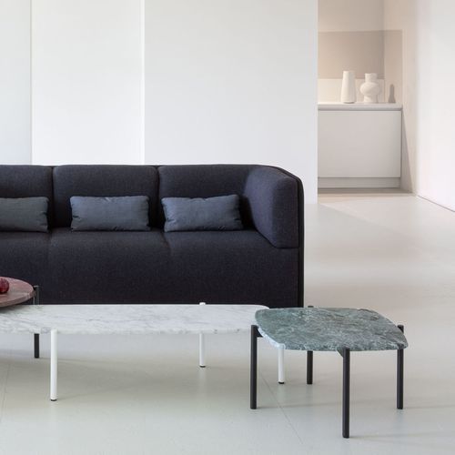 Contemporary coffee table - BLADE - True Design srl - MDF / marble / steel base