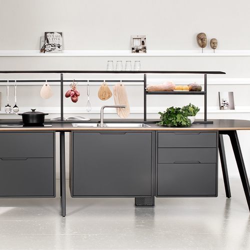 Wooden kitchen island - WING  - True Design srl - large / for commercial kitchen / storage