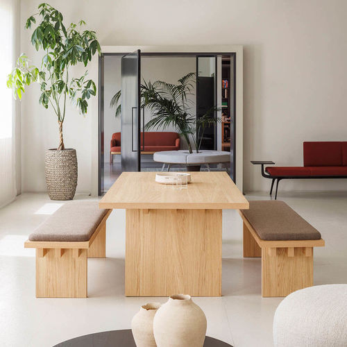Contemporary bench - ESSENCE - True Design srl - wood / without backrest / without armrests