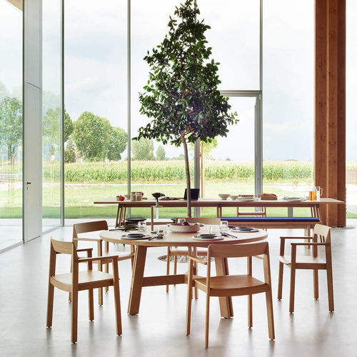 Contemporary table - ZUEL - True Design srl - steel / wood / MDF
