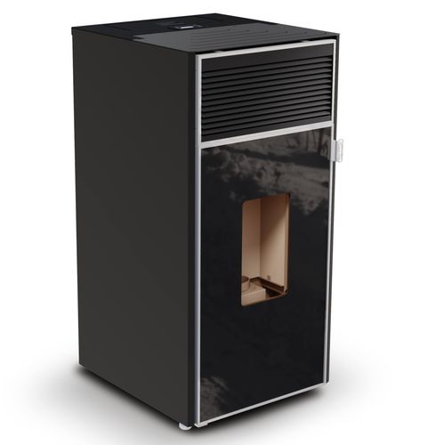 Pellet heating stove - CRYSTAL TRIO - IFYIL TERMO LTD STI - 10 kW...20 kW / free-standing / contemporary