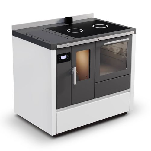Pellet heating stove - RUMELIA - IFYIL TERMO LTD STI - 9 kW / free-standing / contemporary