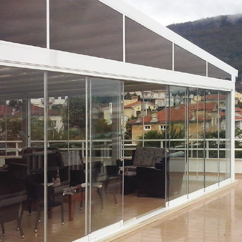 Sliding and stacking patio door - SEEGLASS-RUN - C3 Systems SL - aluminum / security