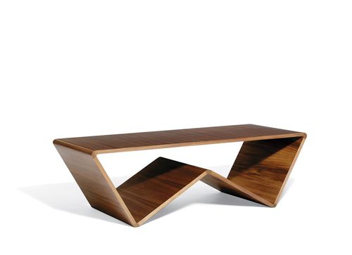 Contemporary coffee table - ZIG ZAG - ALTURA - walnut / rectangular / home