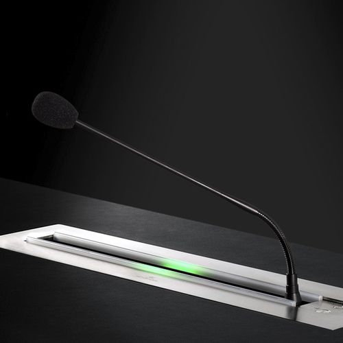 Retractable microphone - DYNAMICTALKH - Arthur Holm - conference table / motorized