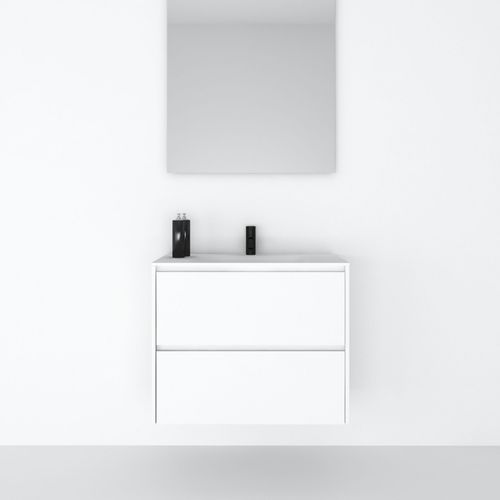 Wall-hung washbasin cabinet - 80 INT L 2C - CODIS - wooden / contemporary / with drawers