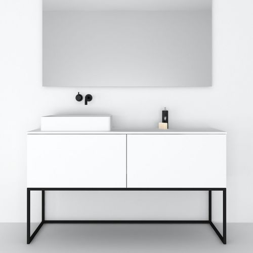 Double washbasin cabinet - 160 SOBRE 2C - CODIS - free-standing / metal / contemporary