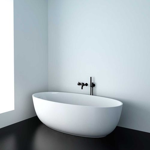 Oval bathtub - CRISTALPLANT - CODIS - freestanding / composite / white