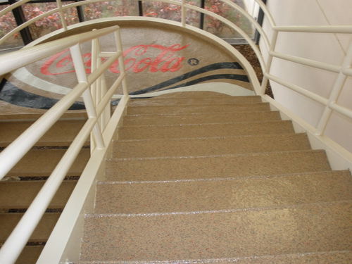 Cement flooring - KEY URECON CHIP 100 - Key Resin Co. - polymer / stone look / antimicrobial