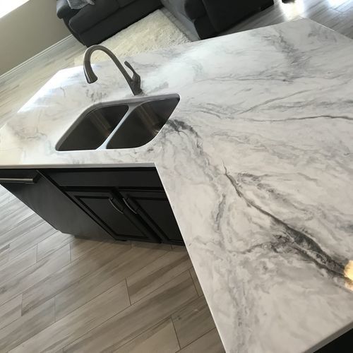 Marble countertop - iCoat - composite / epoxy / white