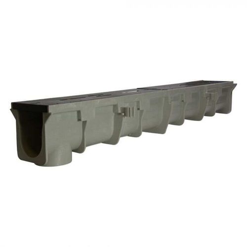 Drainage channel with central slot - Dura  - NDS - sloped / high-density polyethylene (HDPE) / for commercial buildings