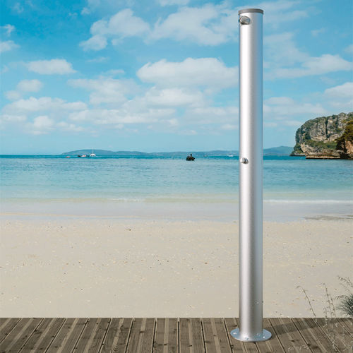 Multi-function outdoor shower - 7175 series - DELABIE - anodized aluminum / for public space