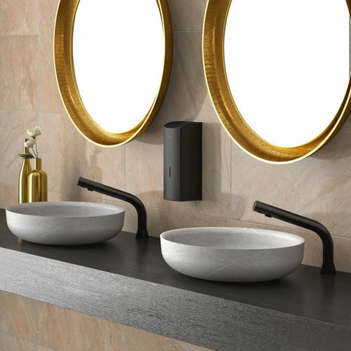 Washbasin mixer tap - BINOPTIC MIX - DELABIE - countertop / infrared / chrome-plated brass