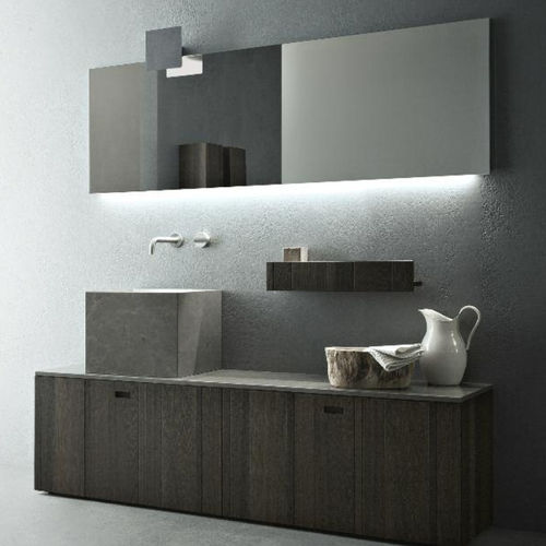 Free-standing washbasin cabinet - CR#2.03 - novello - oak / contemporary / with door