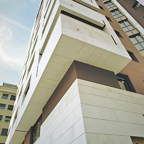 Panel cladding - ZARCI - GRUPO SAN MARINO - limestone / polished / beige