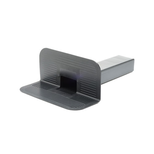 TPE drain connector - TPE L 427 - 90&deg; RIBBED FLANGE - IMPERTEK Srl - angular
