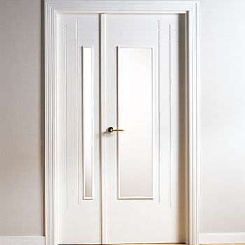 Interior door - MML6 SERIES - MARCOS MARTINEZ MINGUELA - wooden / swing / semi-glazed