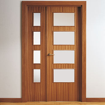 Interior door - 55 SERIES - MARCOS MARTINEZ MINGUELA - wooden / swing / glazed