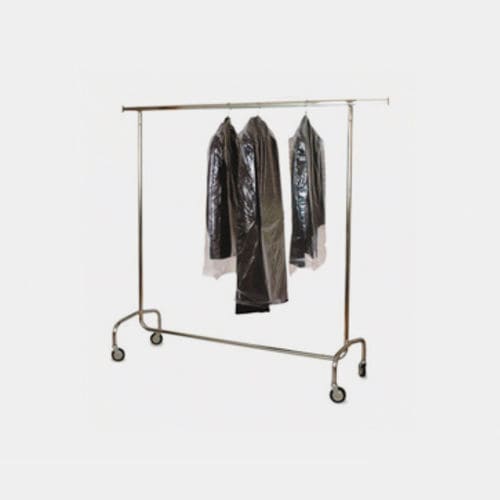 Industrial design clothes rack - PM-15/RD - FAGOR INDUSTRIAL - rubber / chrome steel / on casters