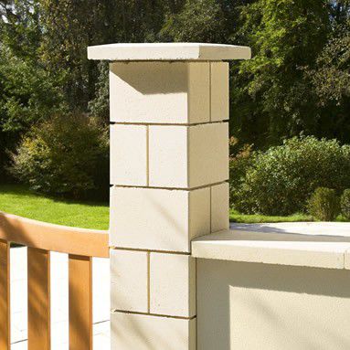 Concrete engineered stone pillar for fence - HARMONIE - ALKERN