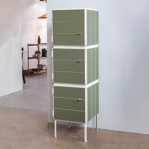 High sideboard - Framed - VIJ5 - contemporary / wooden / steel