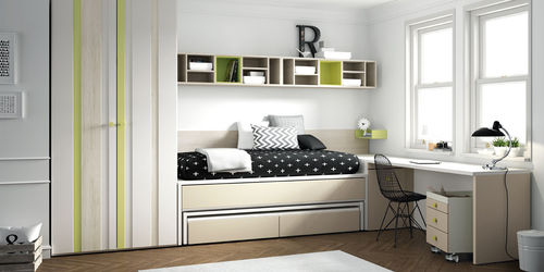 White children's bedroom furniture set - LIMA - Lagrama - wooden / unisex