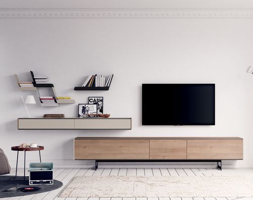 Contemporary TV wall unit - AARHUS - Lagrama - wooden
