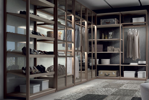 Corner wardrobe - PIVOTANTES - Sistema Midi - contemporary / wooden / glass