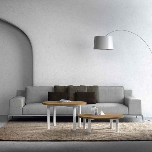 Contemporary coffee table - CENTRIC  - Sistema Midi - lacquered wood / lacquered glass / ceramic