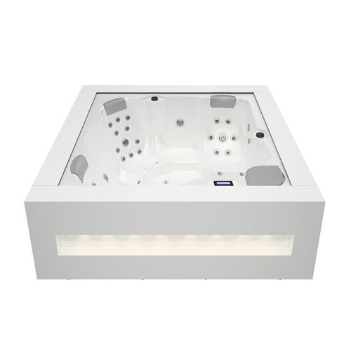 Above-ground hot tub - NEW’ART - ASTRALPOOL - square / 3-seater / 5-person